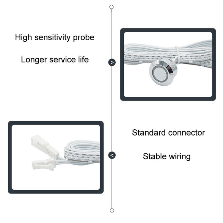 Closet And Cabinet Dimmable Tactile Split Control Sensor Switch Controller(Silver)