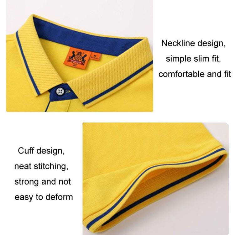 Thin Lapel Short-Sleeved POLO Shirts Group Workwear Advertising Shirts, Size: XXL(Navy)