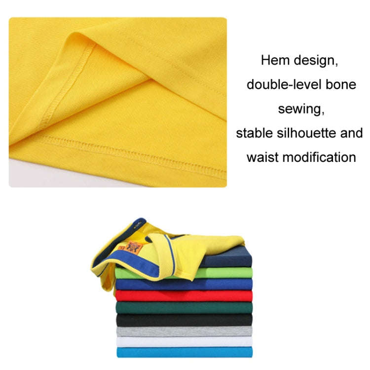 Thin Lapel Short-Sleeved POLO Shirts Group Workwear Advertising Shirts, Size: XXL(Navy)
