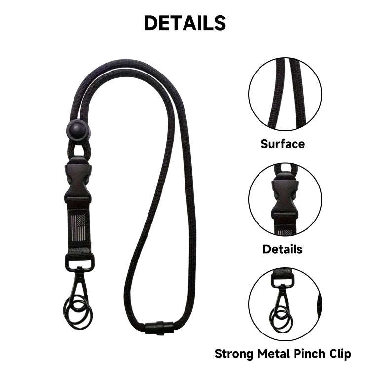 Heavy Duty Badge ID Lanyard Buckle Student Teacher Doctor Hook(Colorful National Flag)