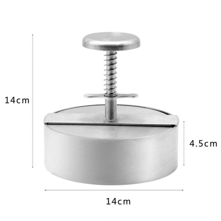 14cm Large 304 Stainless Steel Burger Press Kitchen Meatloaf Mold