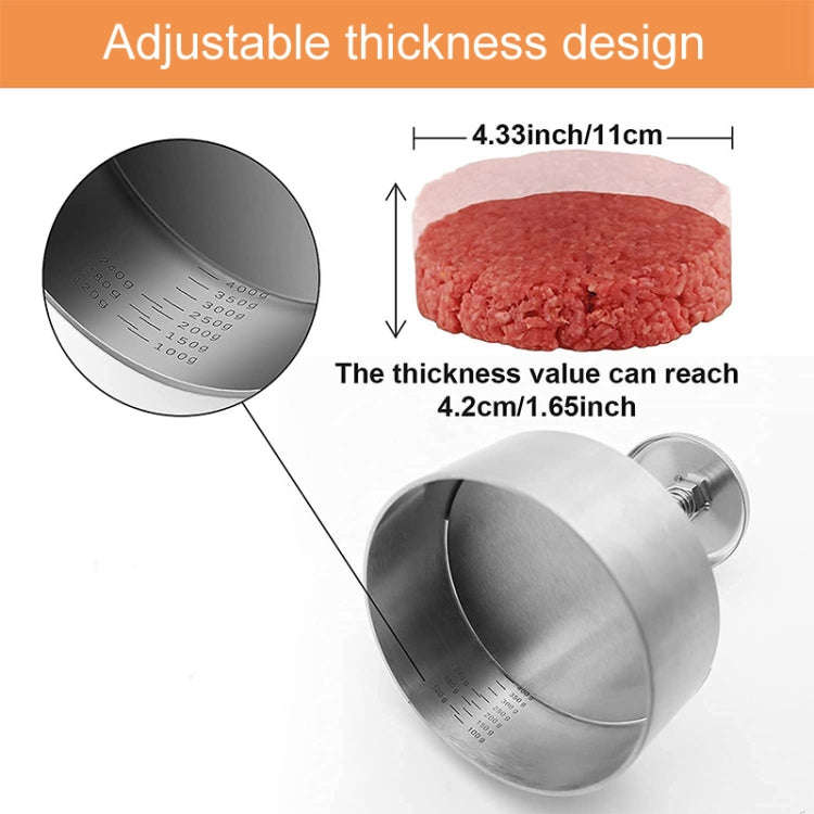 14cm Large 304 Stainless Steel Burger Press Kitchen Meatloaf Mold