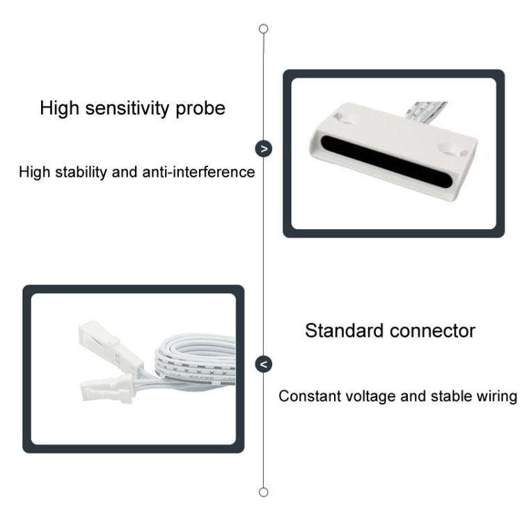 Cabinet External Integration Double Door Control Square Sensor Switch, Style: Centralized Control