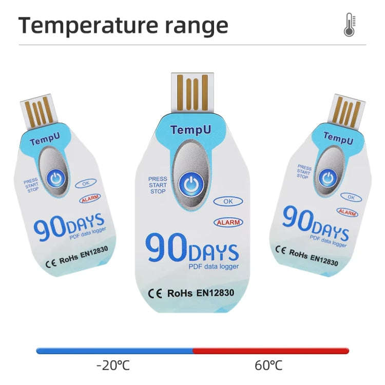 TempU Disposable Temperature Recorder For Cold Chain Transport Vehicles(90 Days)