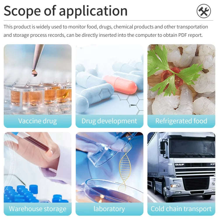TempU Disposable Temperature Recorder For Cold Chain Transport Vehicles(90 Days)