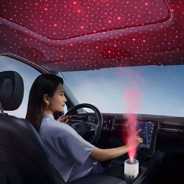 280ml Star Projection Light Humidifier USB Car Diffuser Humidifier Household Hydrating Atomizer, ...