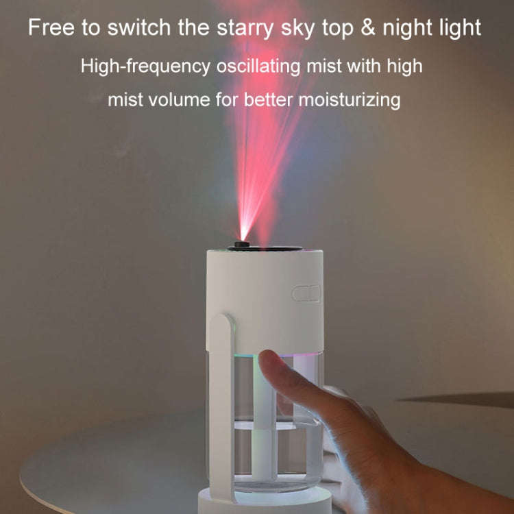 280ml Star Projection Light Humidifier USB Car Diffuser Humidifier Household Hydrating Atomizer, ...