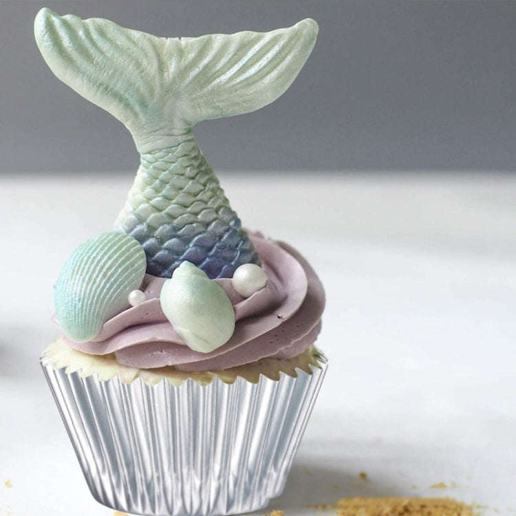 100pcs /Box Muffin Cake Paper Cups Baking Paper Tray Thickened Aluminum Foil Oil-proof Cupcake Li...