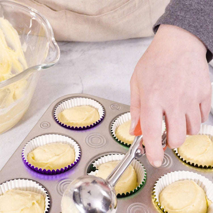 100pcs /Box Muffin Cake Paper Cups Baking Paper Tray Thickened Aluminum Foil Oil-proof Cupcake Li...