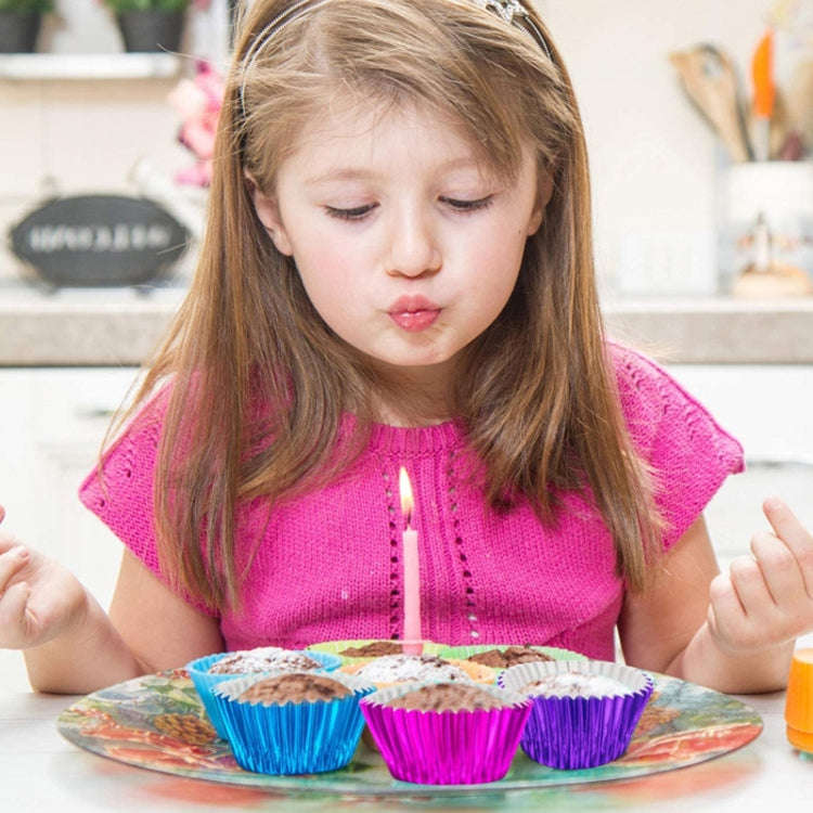 100pcs /Box Muffin Cake Paper Cups Baking Paper Tray Thickened Aluminum Foil Oil-proof Cupcake Li...