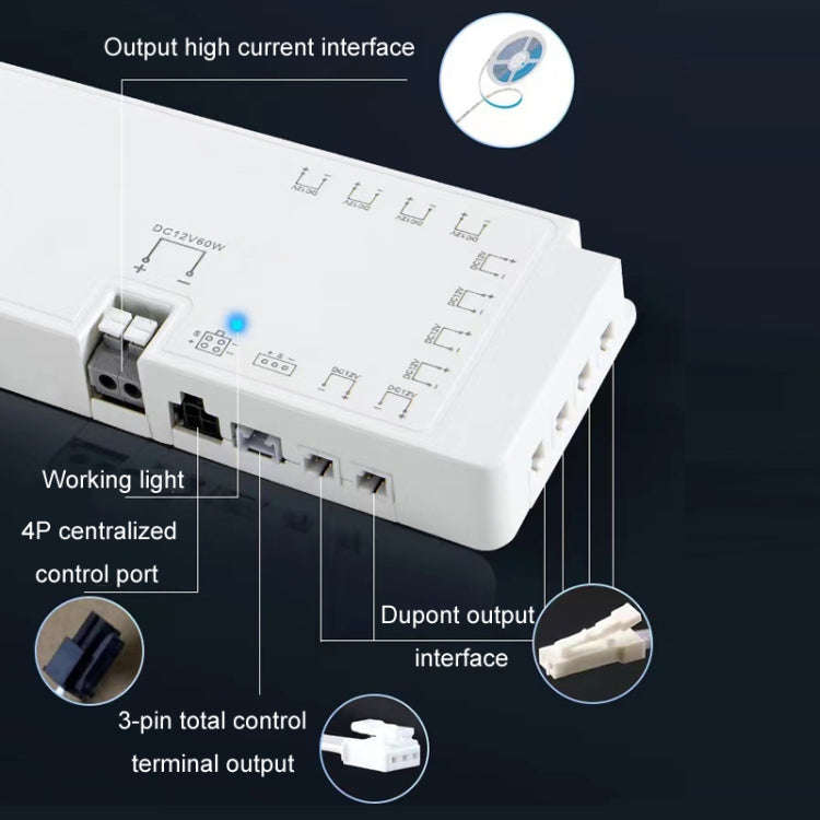 Integrated Closet And Cabinet Light Sensor Switch Controller, Style: Hand Scan Centralized Control