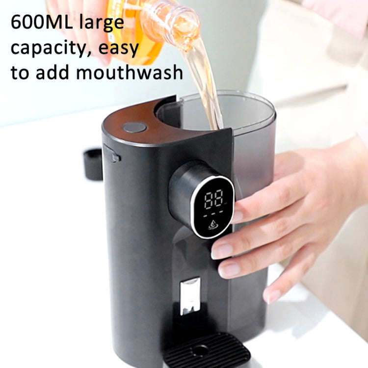 600ml Automatic Mouthwash Dispenser 4 Levels Quantitative with 2 Cups(Navy Blue)