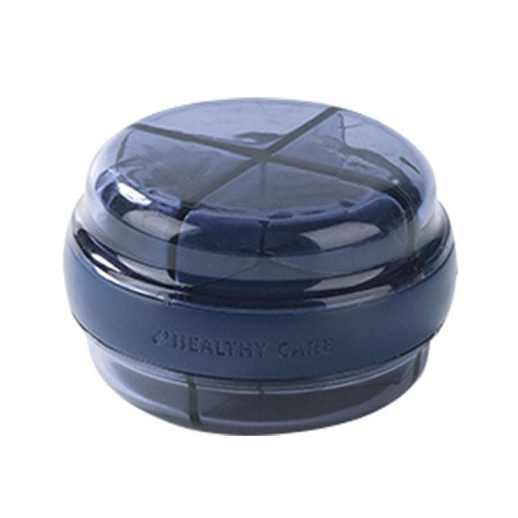Mini Portable Double Compartment Sealed Medicine Organizer(Blue)
