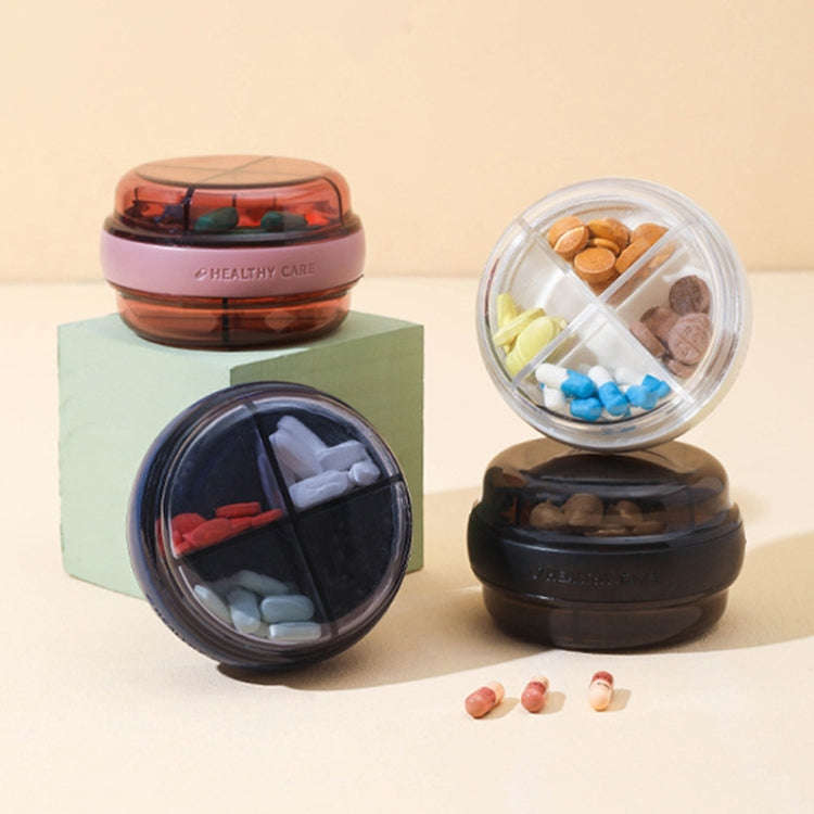 Mini Portable Double Compartment Sealed Medicine Organizer(Blue)