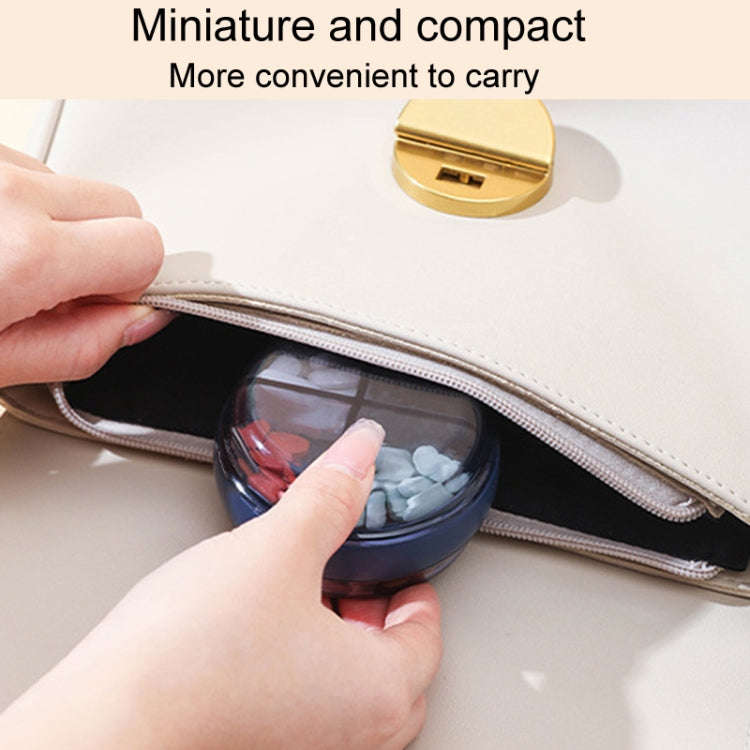 Mini Portable Double Compartment Sealed Medicine Organizer(Black)