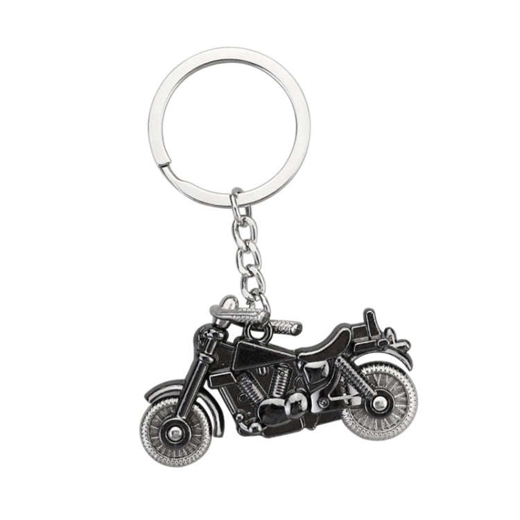 Simulation Cool Motorcycle Keychain Metal Decoration Pendant, Style: X-1425 Black