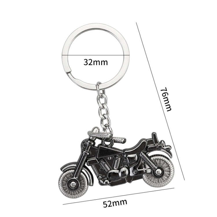 Simulation Cool Motorcycle Keychain Metal Decoration Pendant, Style: X-1425 Black