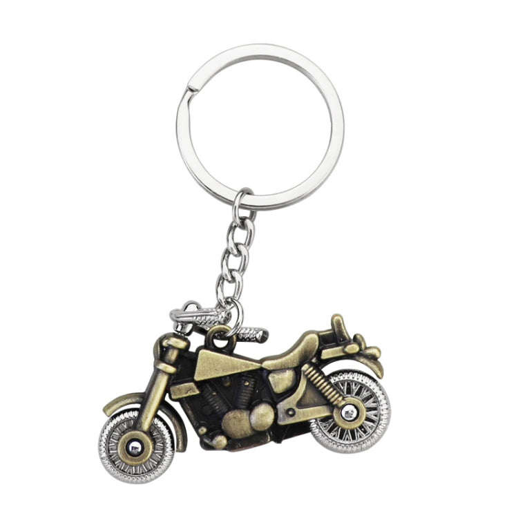 Simulation Cool Motorcycle Keychain Metal Decoration Pendant, Style: X-1425 Green Antique
