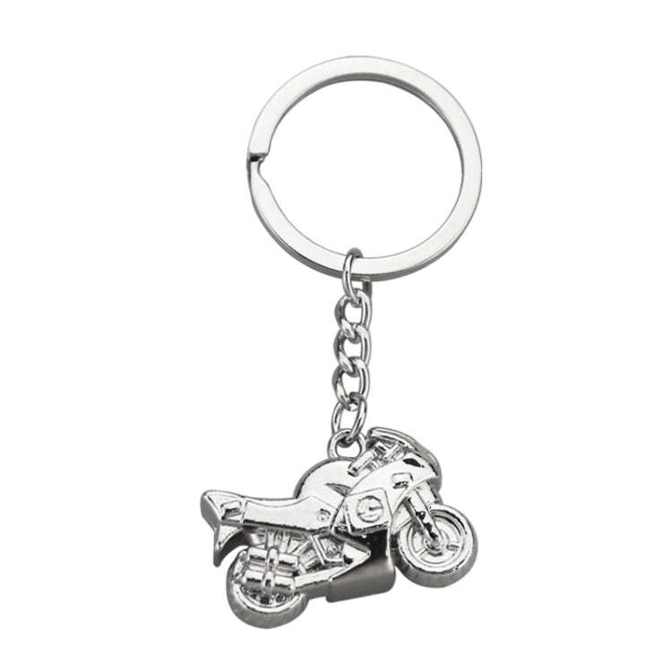 Simulation Cool Motorcycle Keychain Metal Decoration Pendant, Style: X-104 Silver