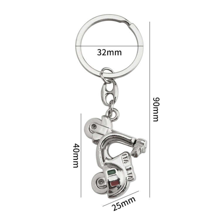 Simulation Cool Motorcycle Keychain Metal Decoration Pendant, Style: X-231 Sliver
