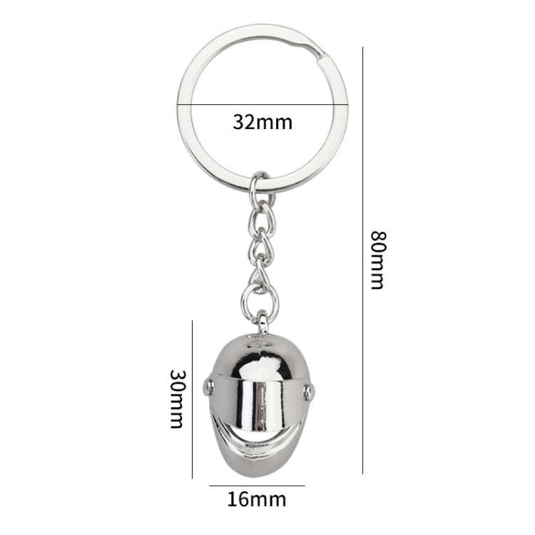 Simulation Cool Motorcycle Keychain Metal Decoration Pendant, Style: X-224 Silver