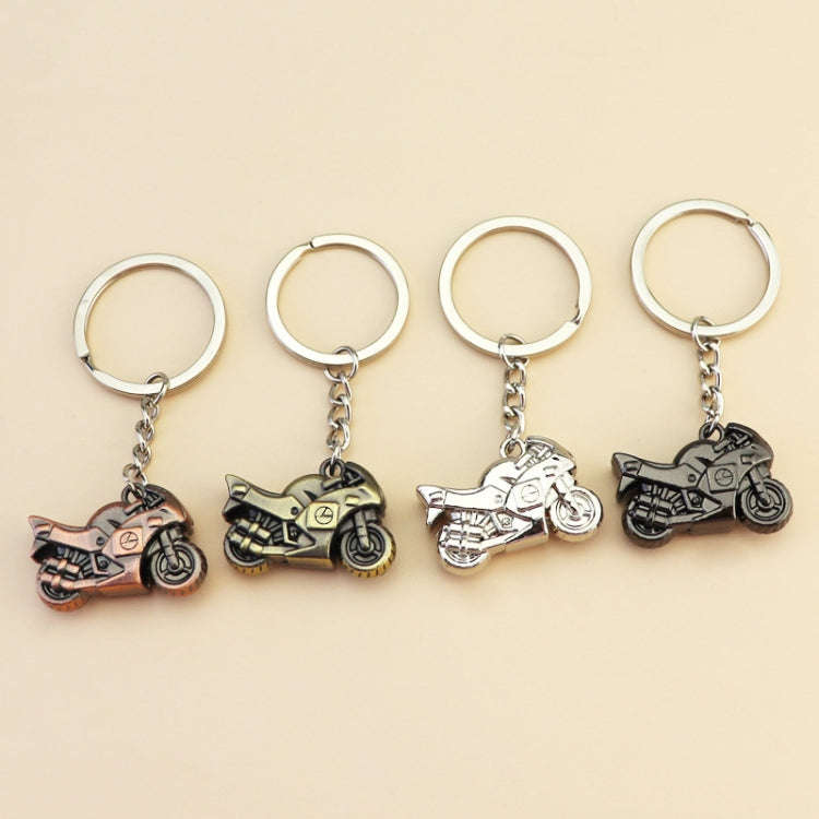 Simulation Cool Motorcycle Keychain Metal Decoration Pendant, Style: X-1425 Red Antique