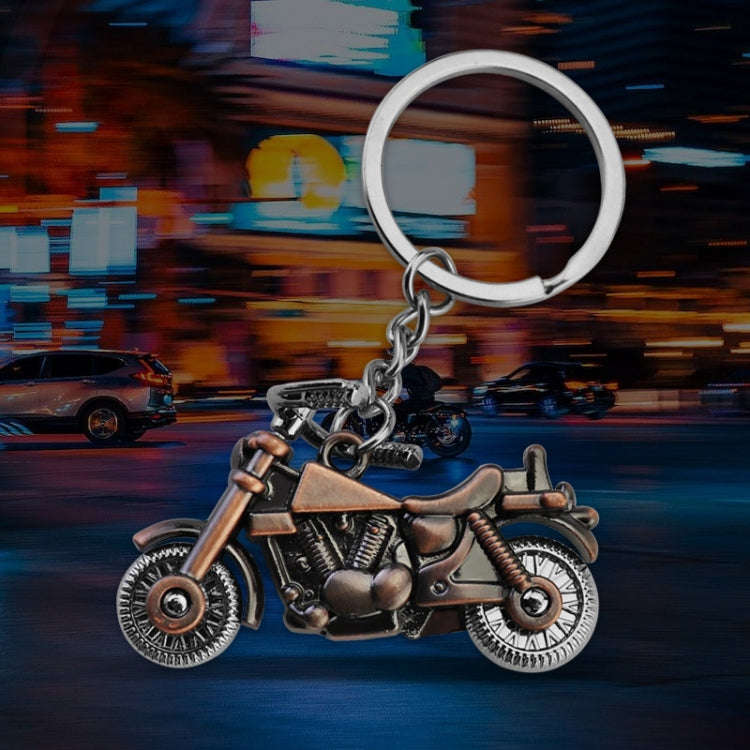 Simulation Cool Motorcycle Keychain Metal Decoration Pendant, Style: X-1425 Red Antique