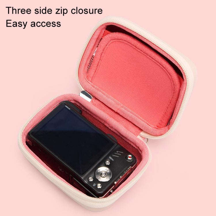 Cwatcun H45 Mini Storage Bag Small Microslice Digital Camera Bag PU Waterproof Hard Shell Bag(Pink)