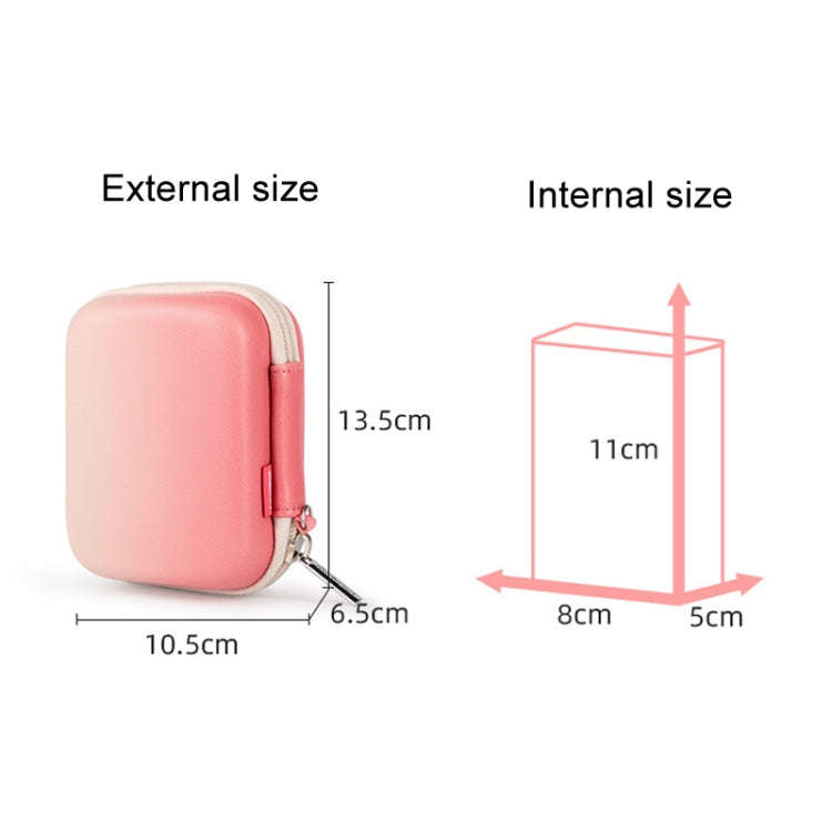 Cwatcun H45 Mini Storage Bag Small Microslice Digital Camera Bag PU Waterproof Hard Shell Bag(Pink)