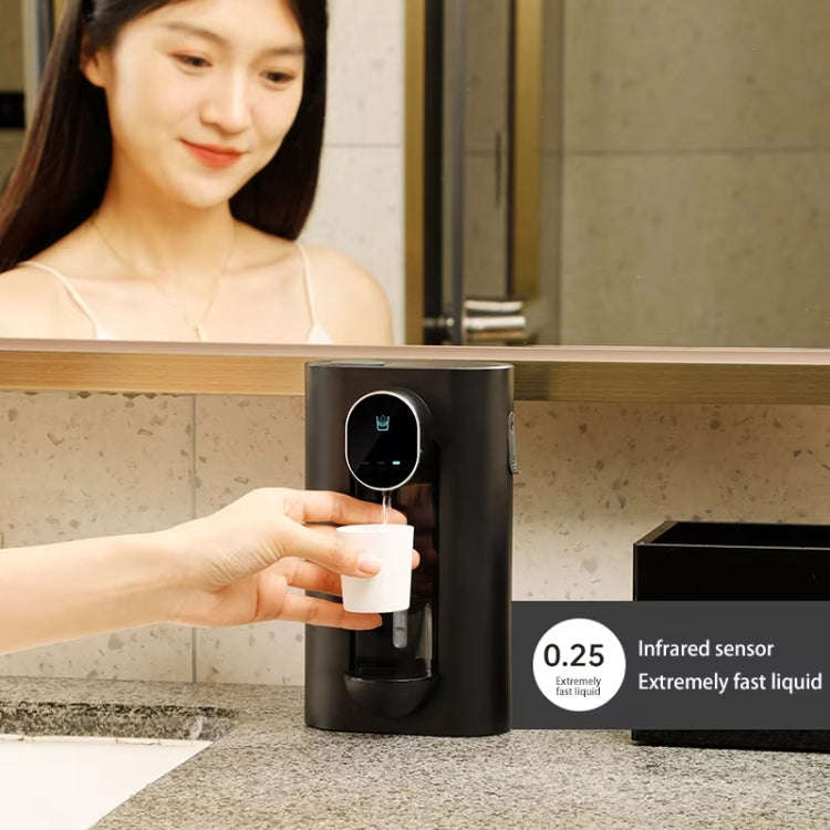 540ml  Automatic Mouthwash Dispenser 3 Levels Quantitative with 2 Magnetic Cups(Black)