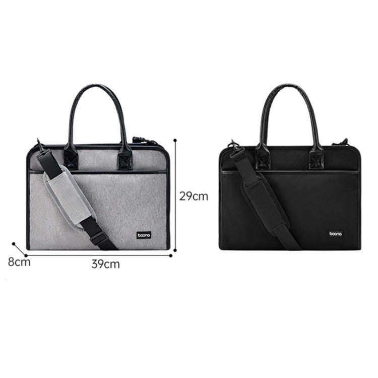 Baona BN-I009 14-inch Large-capacity Shock-absorbing And Wear-resistant Laptop Bag(Gray)