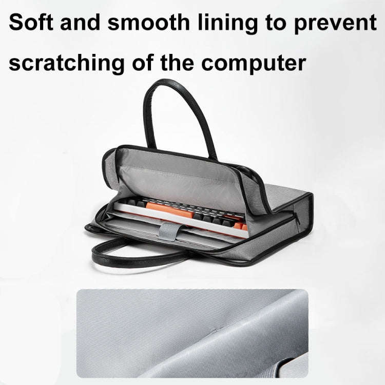 Baona BN-I009 14-inch Large-capacity Shock-absorbing And Wear-resistant Laptop Bag(Gray)