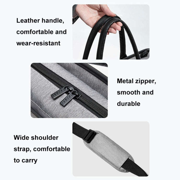 Baona BN-I009 14-inch Large-capacity Shock-absorbing And Wear-resistant Laptop Bag(Gray)