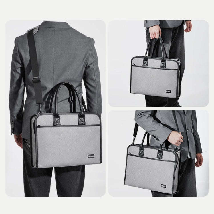Baona BN-I009 14-inch Large-capacity Shock-absorbing And Wear-resistant Laptop Bag(Gray)