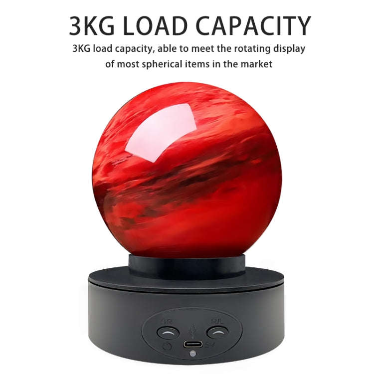 Intelligent Electric Roundabout 360 Degree Rotating Disc Table Live Shooting Video Props(Black)
