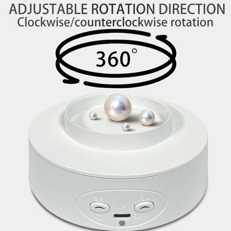 Intelligent Electric Roundabout 360 Degree Rotating Disc Table Live Shooting Video Props(Black)