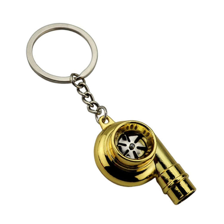Car Tuning Accessories Turbo Keychain Decorative Pendant, Style: Large Gold