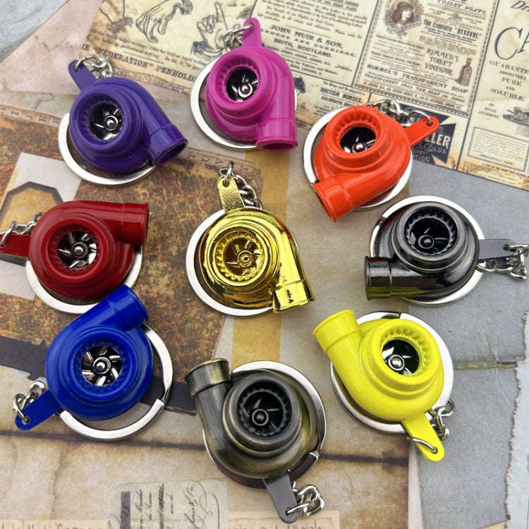 Car Tuning Accessories Turbo Keychain Decorative Pendant, Style: Large Gold