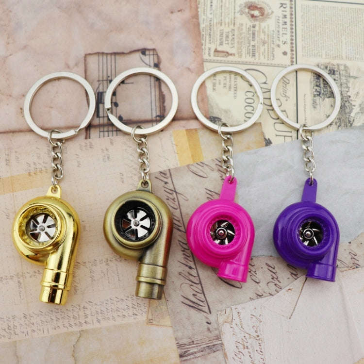 Car Tuning Accessories Turbo Keychain Decorative Pendant, Style: Large Gold