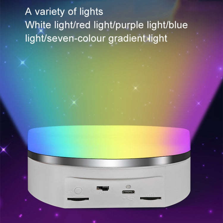 Intelligent Colourful Light Electric Speed Contro Round 360 Degree Rotating Plate Display Table, ...
