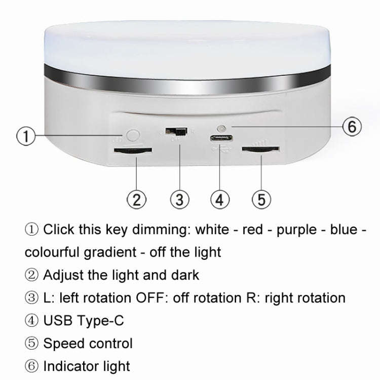 Intelligent Colourful Light Electric Speed Contro Round 360 Degree Rotating Plate Display Table, ...