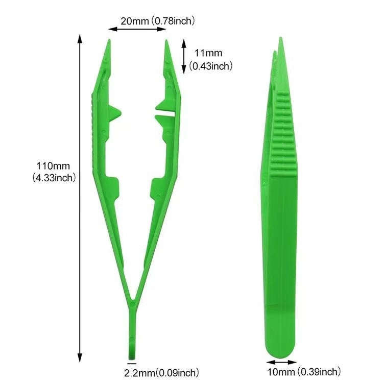 20pcs Plastic Tweezers Children DIY Accessories Tools(Random Color Delivery)