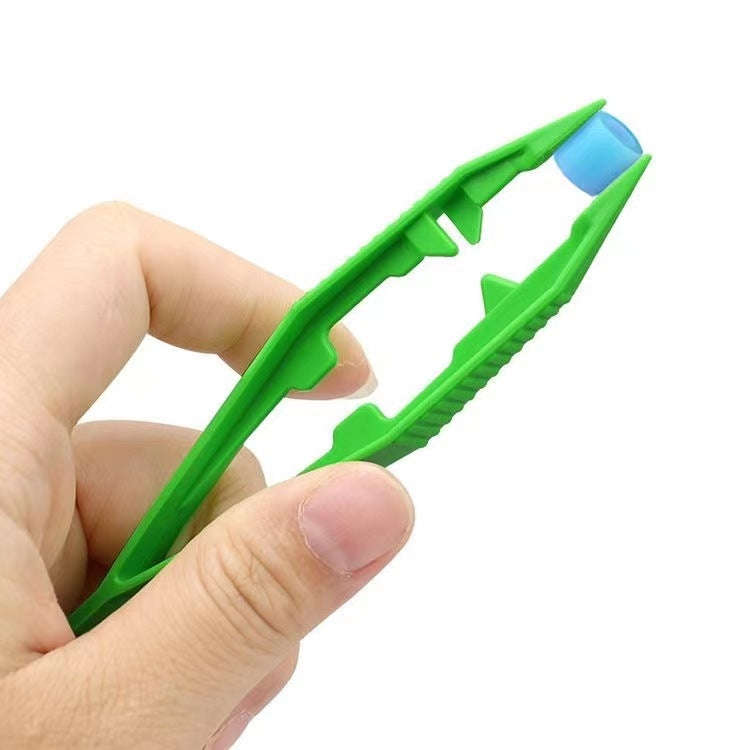 20pcs Plastic Tweezers Children DIY Accessories Tools(Random Color Delivery)