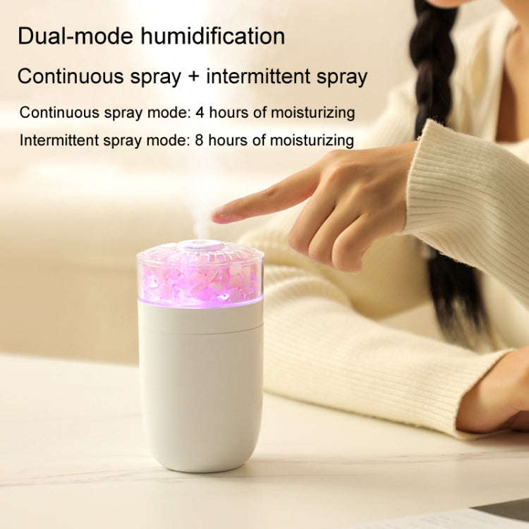 230ml Flower Air Humidifier USB Home Car Aroma Humidifier With Colorful Ambient Light(White)