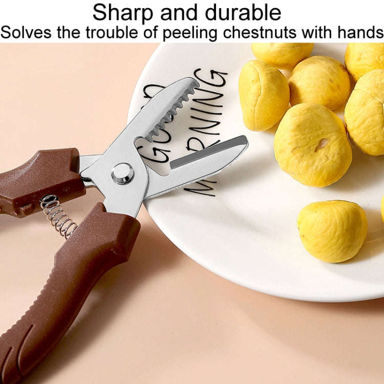 Multifunctional Chestnut Shelling Tool Quick Peeling Chestnut Knife(Black)