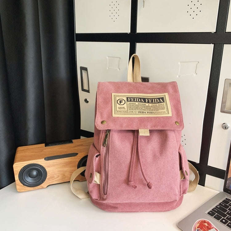 Travel Canvas Backpack Large Capacity School Bags for Teenage Girls and Boys(Pink)