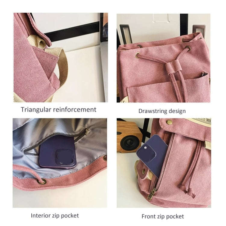 Travel Canvas Backpack Large Capacity School Bags for Teenage Girls and Boys(Pink)
