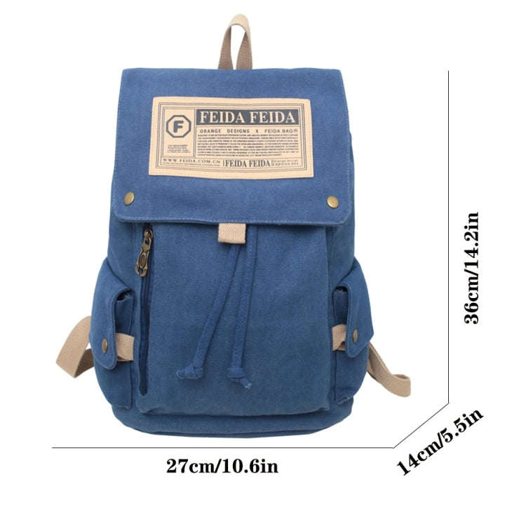 Travel Canvas Backpack Large Capacity School Bags for Teenage Girls and Boys(Black)