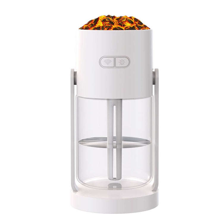280ml Volcano Cup Rotating Air Humidifier Mini Colorful Ambient Light Car Aroma Diffuser(White)