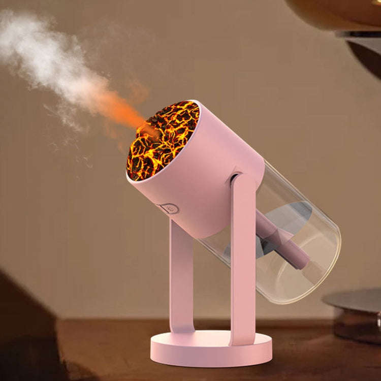 280ml Volcano Cup Rotating Air Humidifier Mini Colorful Ambient Light Car Aroma Diffuser(White)